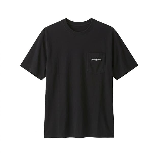 파타고니아 블랙 포켓 반팔티 S