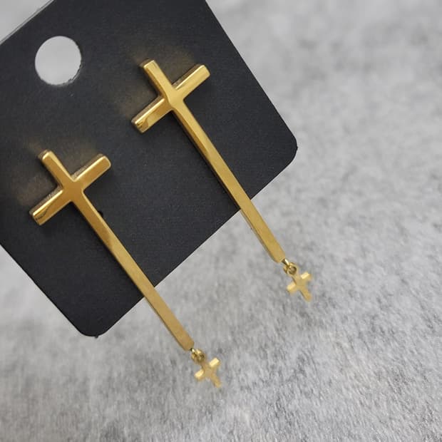 cross earrings