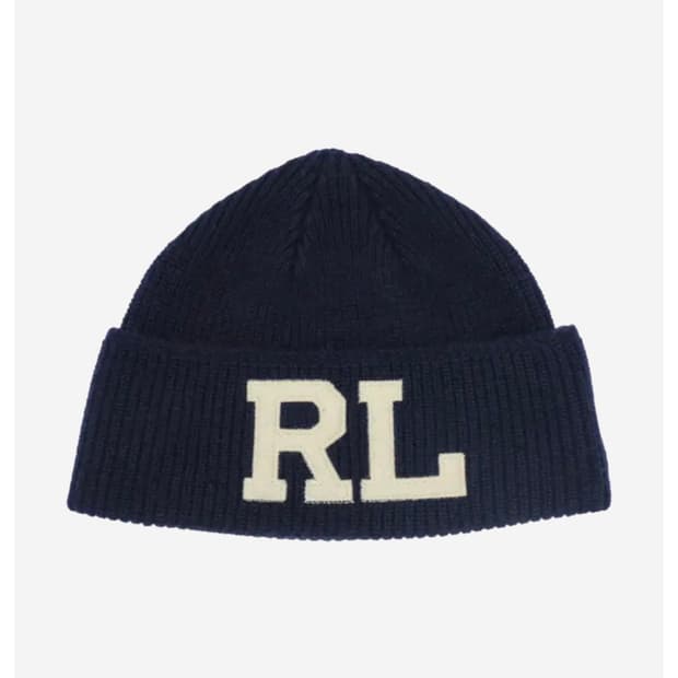 카시나 폴로 랄프 로렌 3rd 컬렉션 울 비니 네이비 모자