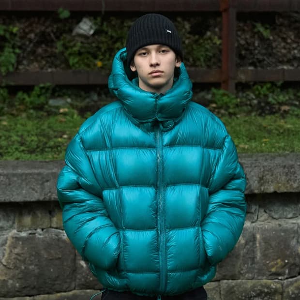 미니멀 프로젝트 사일런트 시스루 패딩 green