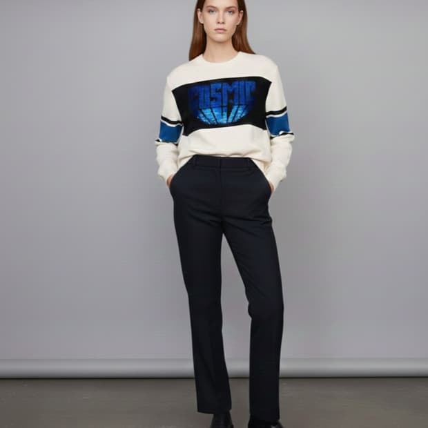 마쥬 스팽클 울블렌드 루즈핏 니트탑 66사이즈