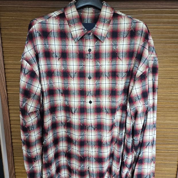 준지 아가일 셔츠 레드 48