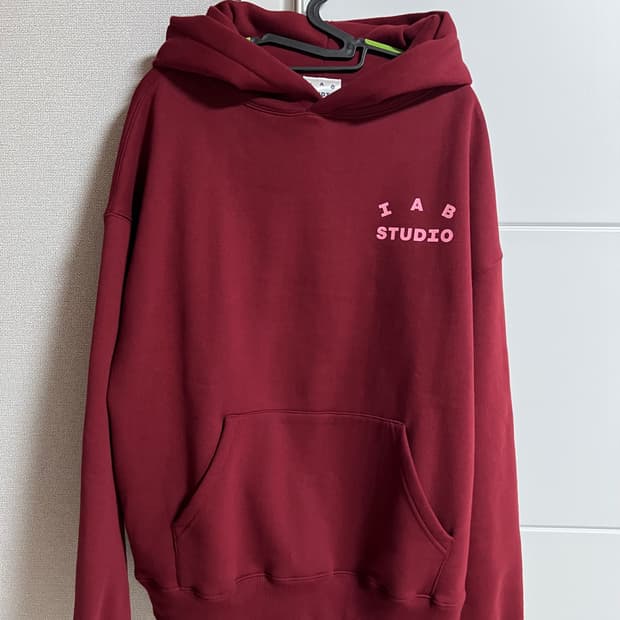 최상급) 아이앱스튜디오 후드티 라즈베리 L