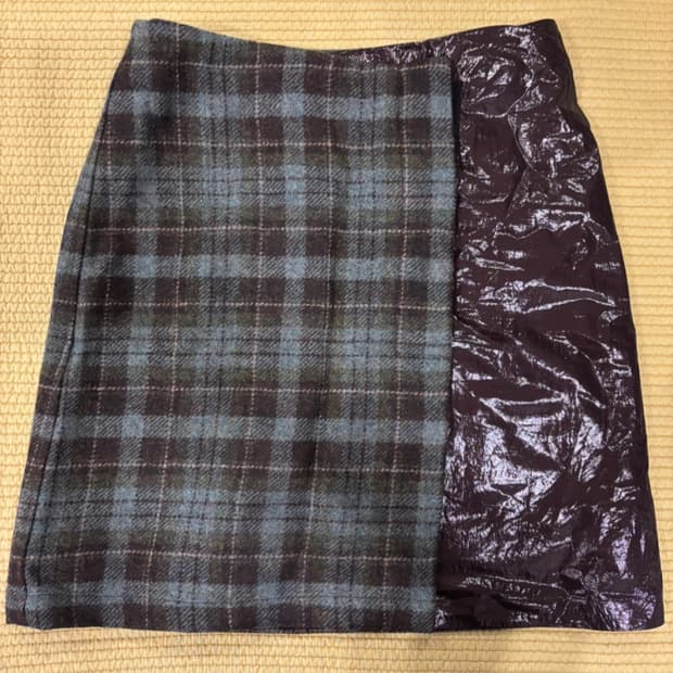 아워레가시 체크 랩 스커트