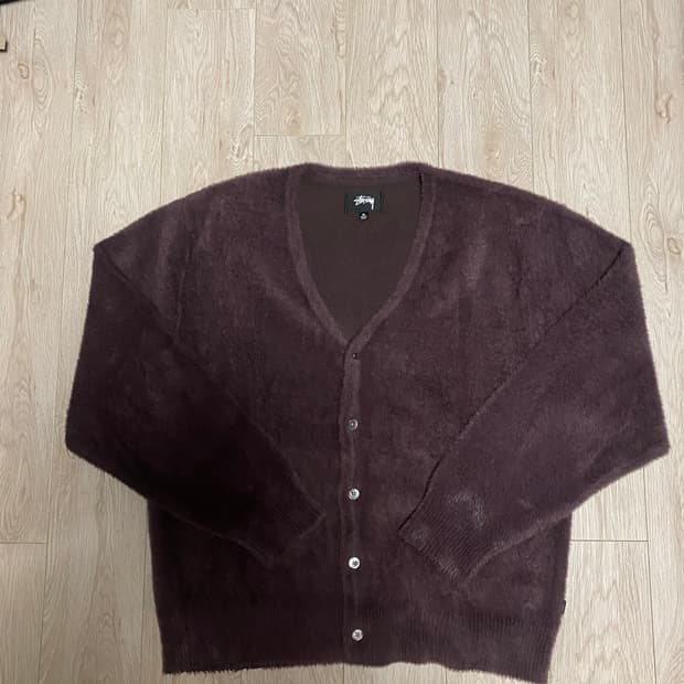 스투시 쉐기 가디건 에그플랜트