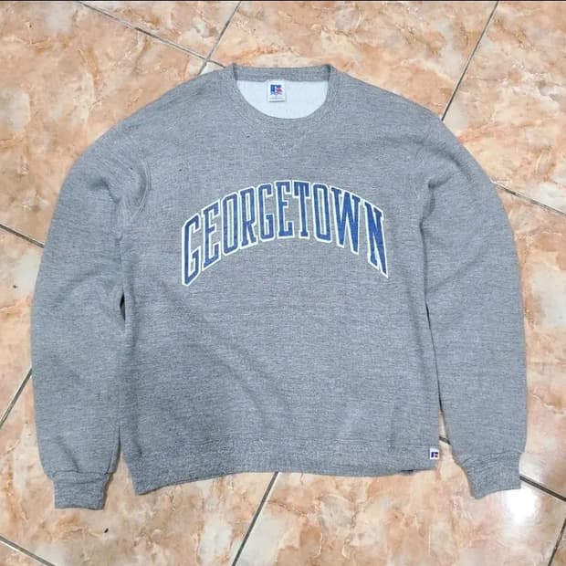 러셀 조지타운 기모 맨투맨 회색