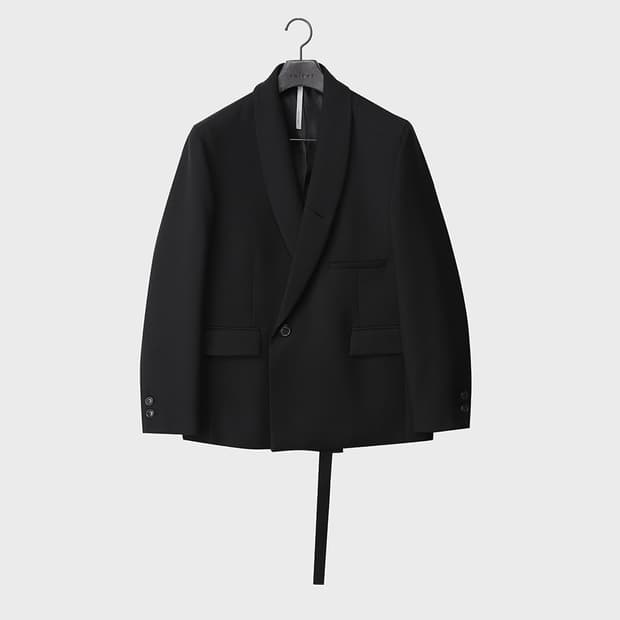 노이어 실크 숄카라 더블 자켓