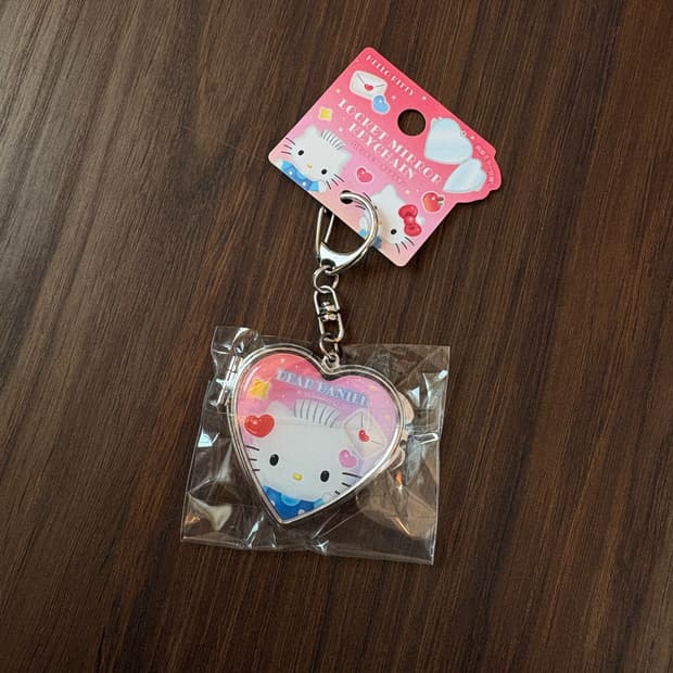 헬로키티 양면 미러 키링