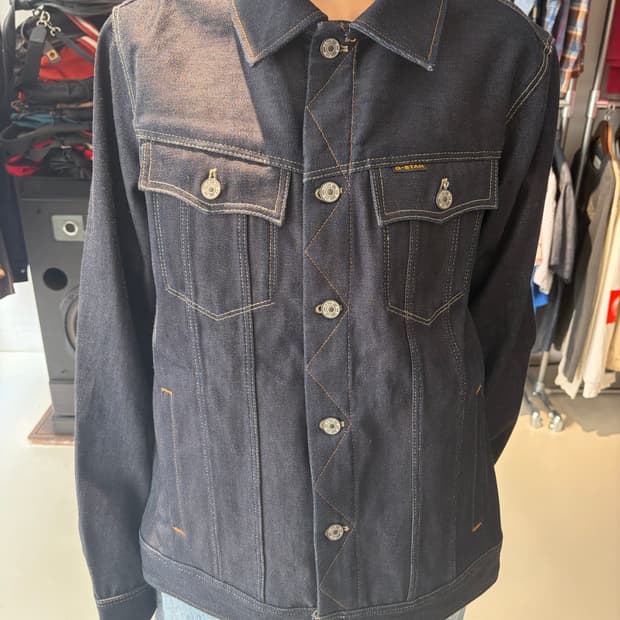 G-STAR RAW 인디고 데님 트러커 자켓
