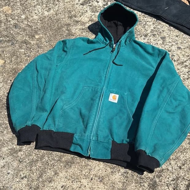 [XL] 90s 빈티지 칼하트 액티브 자켓 JR441 Teal