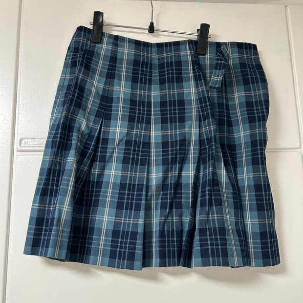 포니테일 쇼퍼 Check Pleats Skirt 스커트 치마