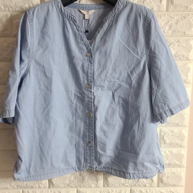 플라스틱 아일랜드 연청 데님 셔츠 M