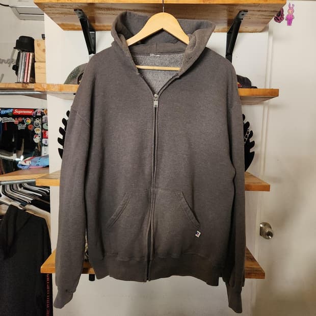 러셀 애슬레틱 후드집업 그레이