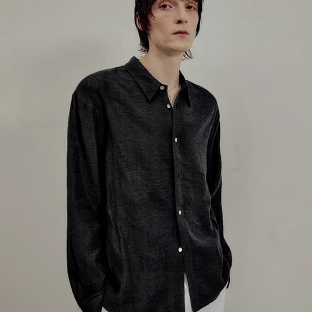 엘무드 실키 스트라이프 셔츠