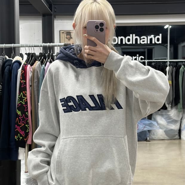 팔라스 패딩모자 오버핏 후드티