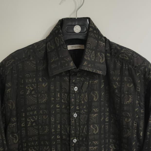 XL 버버리 희귀 패턴 노바체크 셔츠