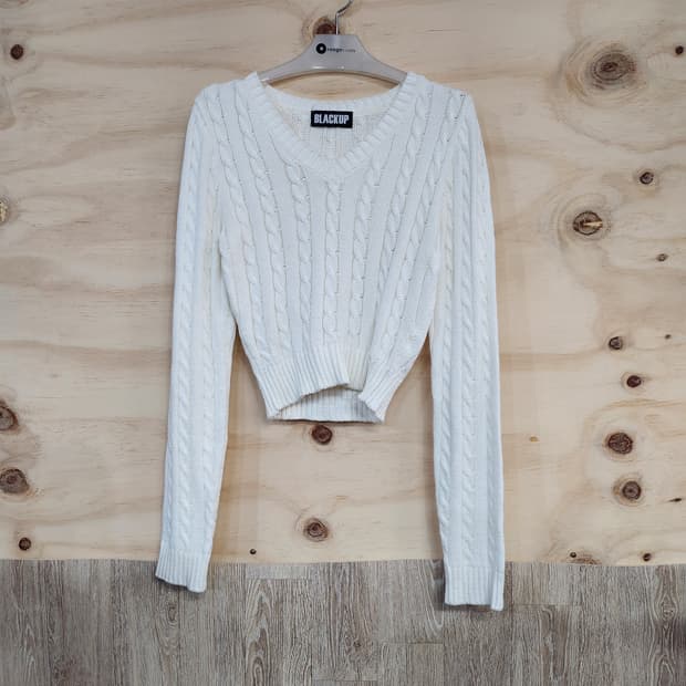 560) 블랙업 크롭 니트