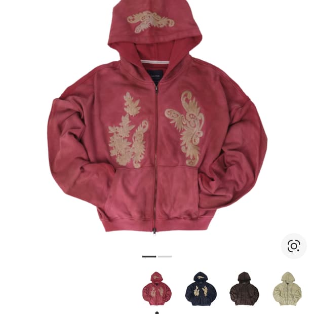 언더마이카 노티카 콜라보 후드집업 레드 M