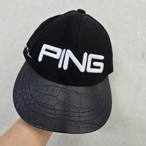 [F] 핑 골프 남성 스냅백 뱀피 패턴 모자 1229J