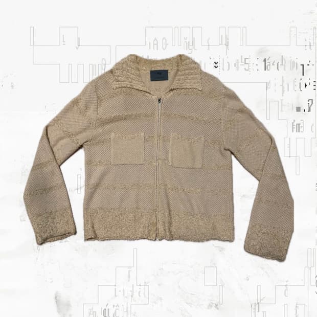 Textured Pocket Knit Zip-Up