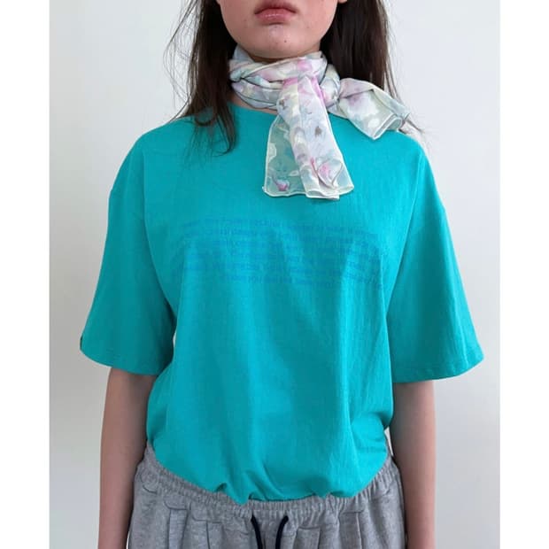 노컨텐츠 Floral Scarf/ Light yellow