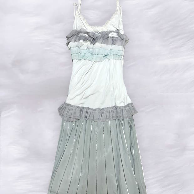 스카이블루 화이트 페미닌 페어리 코디세트