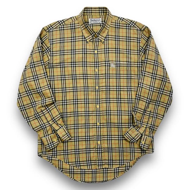 버버리 노바체크 패턴 구형 빈티지 긴팔 셔츠