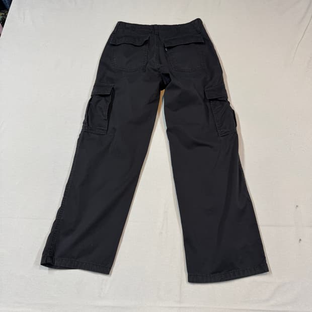 28inch) 리바이스 블랙 배기 카고 팬츠 면바지