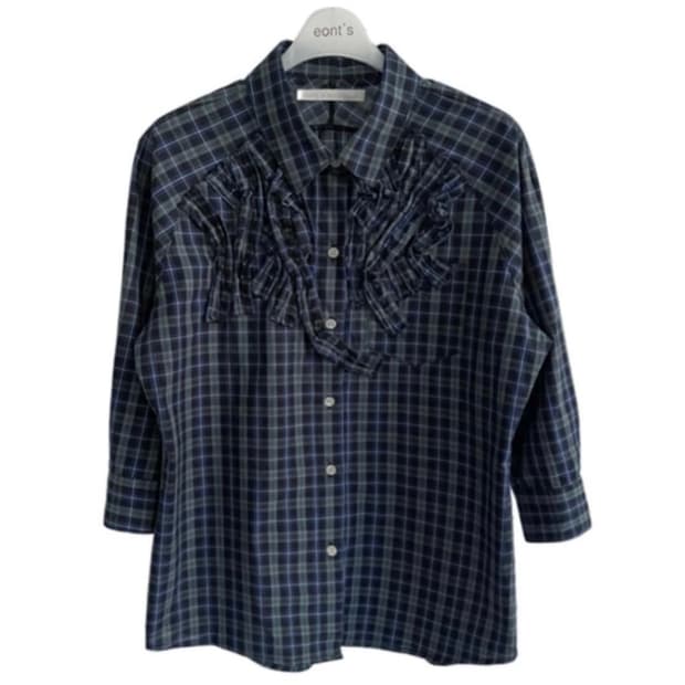 애옹쓰 exclusive habitat frill shirt