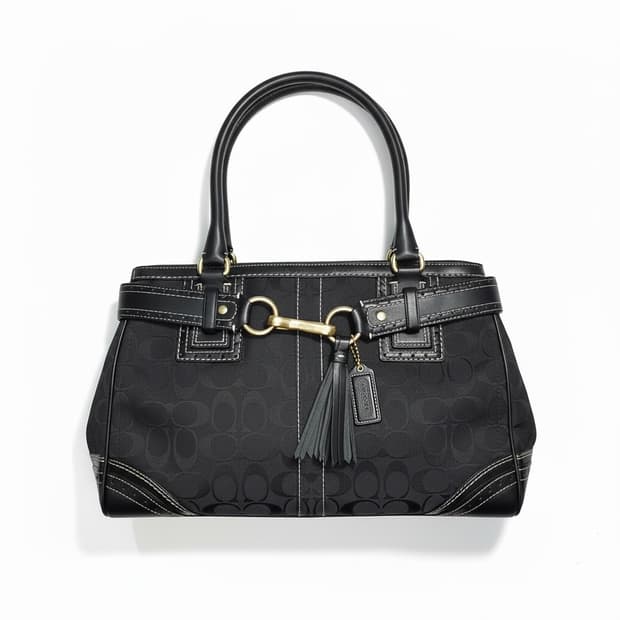 Coach 시그니처 레더 토트백 블랙 (클래식 시티 빈티지)