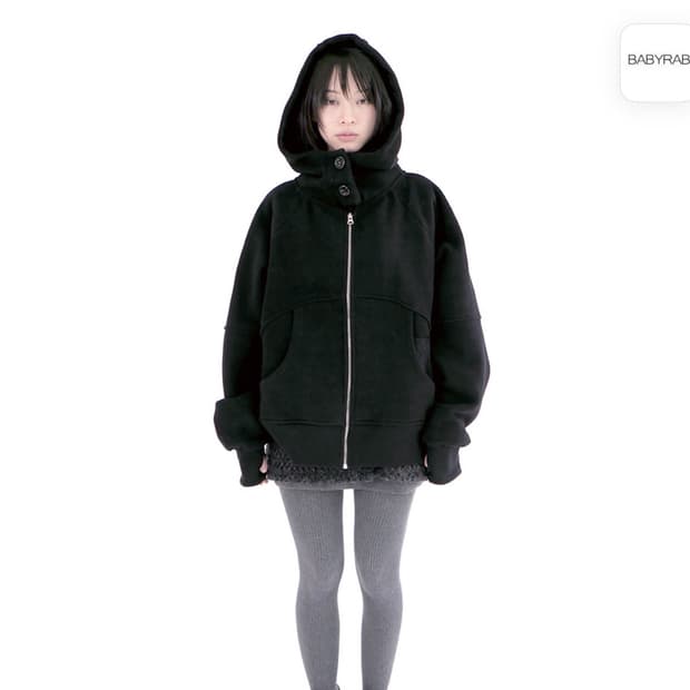 베이비랩 블랙 후드집업
