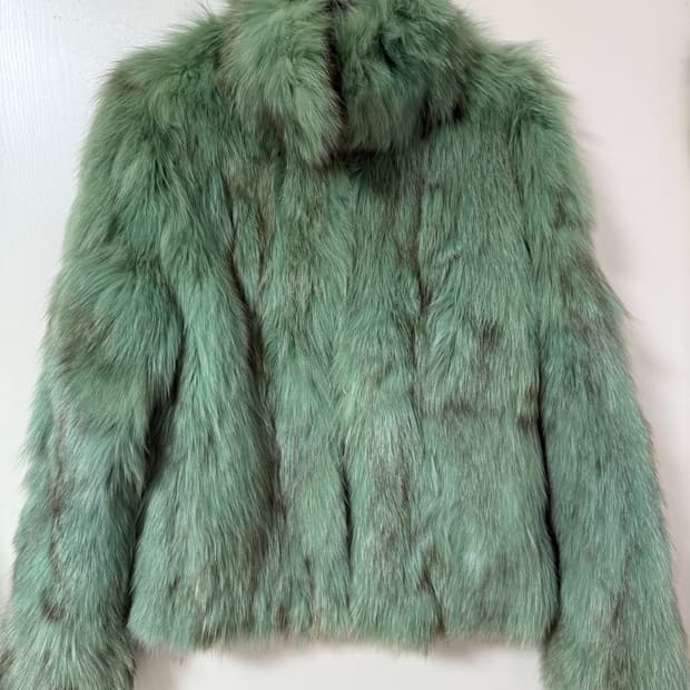 빈티지 민트 믹스 폭스퍼 자켓