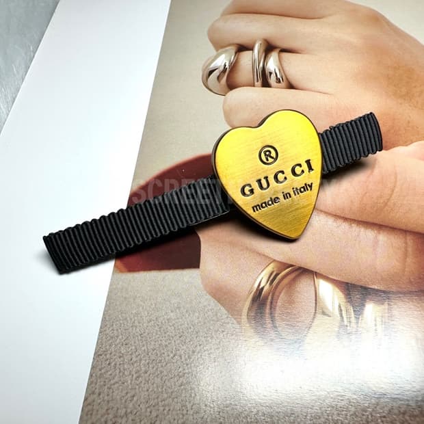 구찌 빈티지 헤어핀 골드