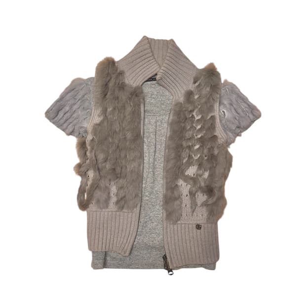 아르마니 익스체인지 퍼 트리밍 집업 세트