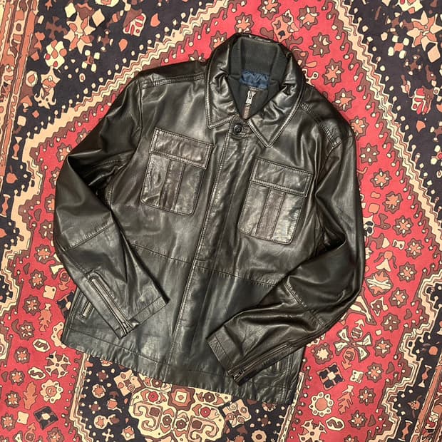 ( L ) 타미힐피거 가죽자켓 양가죽자켓 바이커자켓 레더자켓 