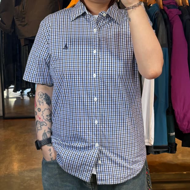 빈폴 체크 반팔 셔츠