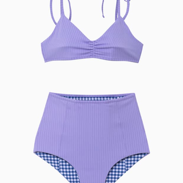 Surfea RIBBED REVERSIBLE BIKINI LAVENDER