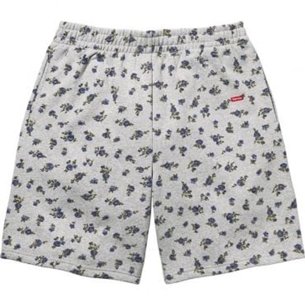 슈프림 플라워 프린트 스웻쇼츠