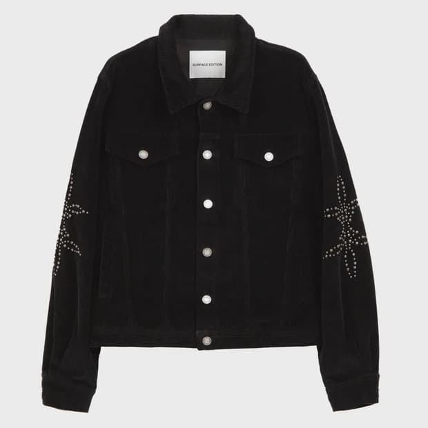 서피스에디션 - 코듀로이 스터드 트러커 자켓(블랙/L)