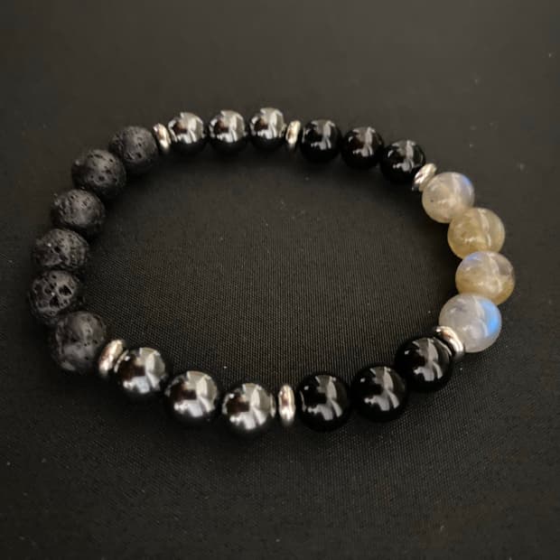 라브라도라이트 믹스 원석 팔찌