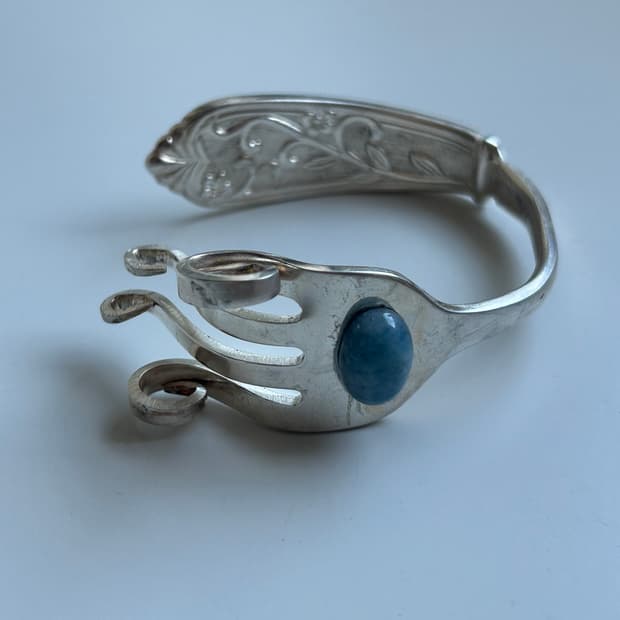 빈티지 그린 아벤츄린 포크뱅글 L