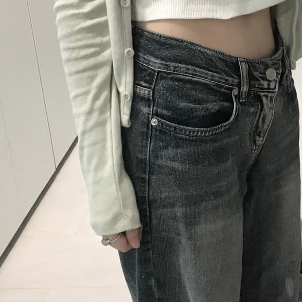 Haint 헤인트 로우라이즈 데님 M SIGNY LOW RISE WIDE