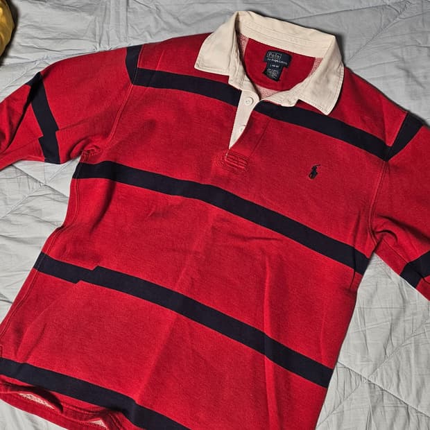 폴로랄프로렌 스트라이프 럭비티
