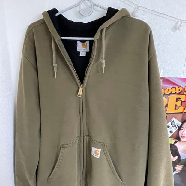 칼하트 래인 디펜더 후드집업 올리브