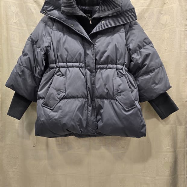 거의새거) 더엣지 니트집업 구스 푸퍼다운 패딩 55~66