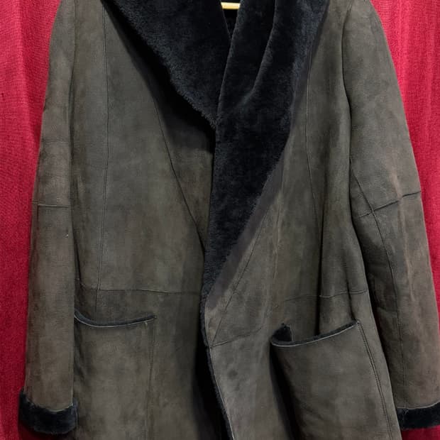 빈스 후드 무스탕 코트 S