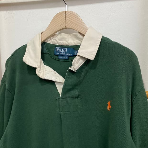 M 폴로 그린 럭비 티셔츠