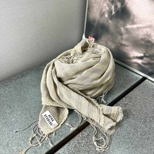 ACNE STUDIOS-STRIPE SCARF