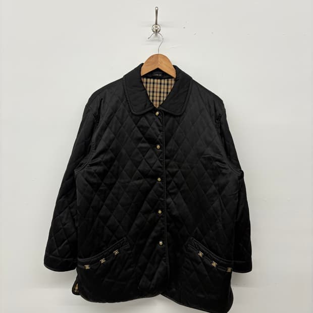 닥스 블랙 퀼팅 자켓 여/L