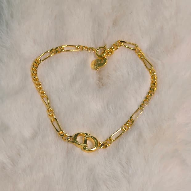 DIOR 디올 CD 로고 체인 링크 팔찌